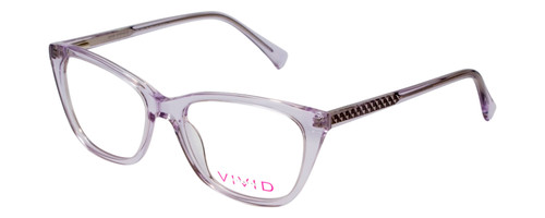 Vivid Designer Reading Eyeglasses 886 in Shiny Light Purple 53 mm