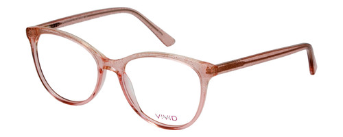 Vivid Designer Reading Eyeglasses Splash 75 in Pink Sparkle 52mm Rx SV