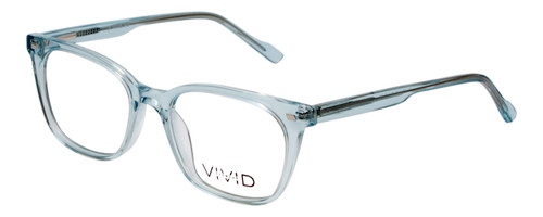 Vivid Designer Reading Eyeglasses 912 Crystal Blue Clear 51 mm Progressive