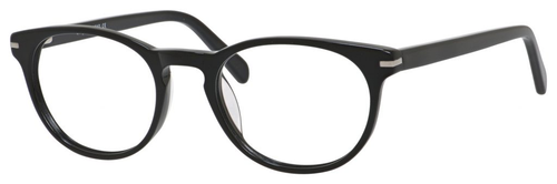 Esquire Designer Unisex Oval Frame Eyeglasses EQ1510 in Shiny Black-50 mm