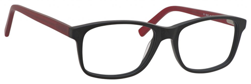 Esquire Mens EQ1546 Eyeglasses with Black Frames and Red Temples 54mm