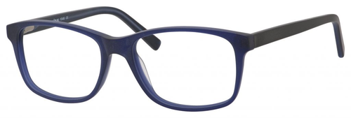 Esquire Mens EQ1546 Eyeglasses Blue Frames and Black Temples 54 mm Custom Lens