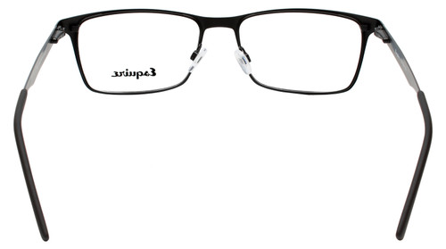 Esquire EQ1524 Rectangular Metal Frame Eyeglasses in Satin Black 55 mm RX SV