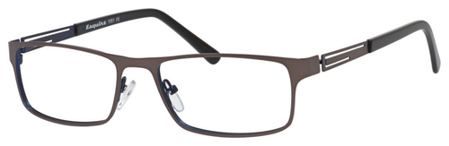 Esquire Mens EQ1551 Metal Frame Reading Eyeglasses in Gunmetal 54mm