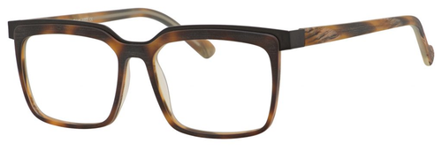 Esquire Mens EQ1553 Square Frame Eyeglasses in Tortoise/Black 53mm