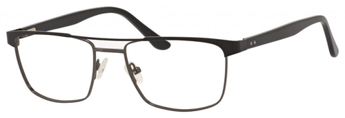 Esquire EQ1565 Mens Rectangle Metal Eyeglasses in Black/Gunmetal 53 mm Progressive