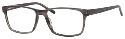 Esquire EQ1566 Mens Rectangle Frame Eyeglasses in Grey Amber 57 mm RX SV