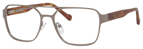 Ernest Hemingway H4814 Unisex Square Frame Eyeglasses in Matte Gunmetal 53 mm Progressive