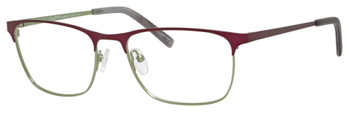 Ernest Hemingway H4818 Unisex Oval Eyeglasses in Burgundy/Lime 54 mm Progressive