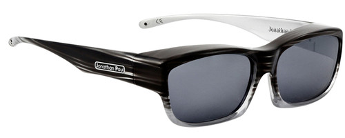 Jonathan Paul Fitovers Coolaroo X-Small Over Sunglasses Black Marble Stripe&Grey