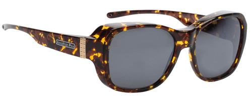 Jonathan Paul Fitovers Timeless Large Polarized Sunglasses Brown Granite & Grey