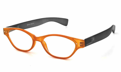 Calabria R544S Designer Eyeglasses in Orange-Grey :: Custom Left & Right Lens