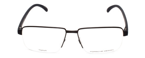 Front View of Porsche Design P8272-A-57mm.5-Rimless Designer Reading Glasses Satin&Matte Black