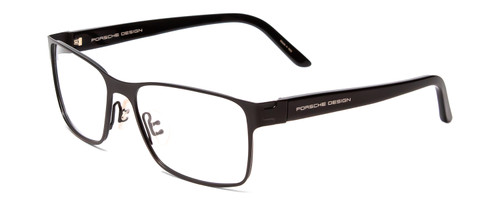 Profile View of Porsche Designs P8248-E Designer Bi-Focal Prescription Rx Eyeglasses in Satin Black Unisex Square Full Rim Metal 56 mm