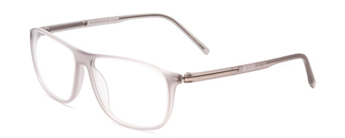 Profile View of Porsche Designs P8278-C Designer Bi-Focal Prescription Rx Eyeglasses in Crystal Light Matte Grey Unisex Square Full Rim Acetate 56 mm