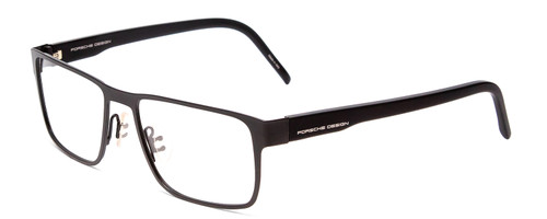 Profile View of Porsche Design P8292-A Unisex Designer Reading Glasses in Satin Black/Matte 54mm