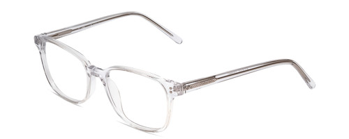 Profile View of Ernest Hemingway H4876 Designer Reading Eye Glasses with Custom Cut Powered Lenses in Clear Crystal/Silver Accents Unisex Cateye Full Rim Acetate 53 mm