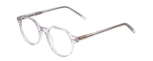 Profile View of Ernest Hemingway H4907 Designer Bi-Focal Prescription Rx Eyeglasses in Clear Crystal Ladies Round Full Rim Acetate 48 mm