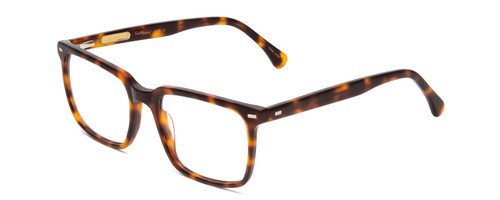 Profile View of Ernest Hemingway H4866 Designer Single Vision Prescription Rx Eyeglasses in Brown Amber Tortoise/Silver Accent Unisex Cateye Full Rim Acetate 51 mm