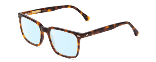 Profile View of Ernest Hemingway H4866 Designer Blue Light Blocking Eyeglasses in Brown Amber Tortoise/Silver Accent Unisex Cateye Full Rim Acetate 51 mm