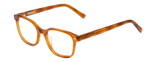 Profile View of Ernest Hemingway H4867 Designer Reading Eye Glasses with Custom Cut Powered Lenses in Demi-Tortoise Havana Blonde/Silver Accent Unisex Cateye Full Rim Acetate 50 mm