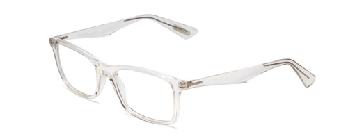 Profile View of Ernest Hemingway H4857 Designer Progressive Lens Blue Light Blocking Eyeglasses in Shiny Clear Crystal Unisex Cateye Full Rim Acetate 56 mm