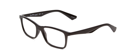 Profile View of Ernest Hemingway H4857 Designer Reading Eye Glasses with Custom Cut Powered Lenses in Gloss Black Unisex Cateye Full Rim Acetate 56 mm