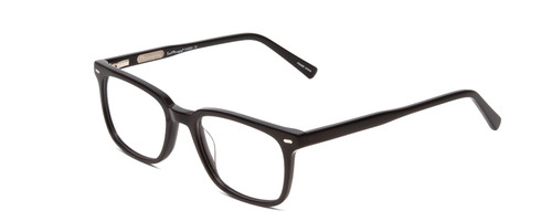 Profile View of Ernest Hemingway H4854 Designer Reading Eye Glasses with Custom Cut Powered Lenses in Gloss Black Silver Studs  Unisex Cateye Full Rim Acetate 51 mm