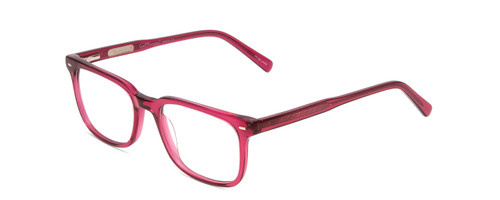 Profile View of Ernest Hemingway H4854 Designer Single Vision Prescription Rx Eyeglasses in Raspberry Red Rose Crystal Ladies Cateye Full Rim Acetate 51 mm