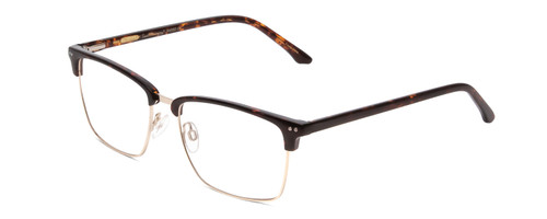 Profile View of Ernest Hemingway H4850 Designer Reading Eye Glasses with Custom Cut Powered Lenses in Brown Auburn Tortoise Havana Gold Unisex Cateye Full Rim Acetate 58 mm