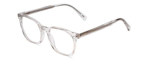 Profile View of Ernest Hemingway H4851 Designer Single Vision Prescription Rx Eyeglasses in Gloss Clear Crystal Patterned Silver Unisex Cateye Full Rim Acetate 51 mm