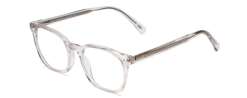 Profile View of Ernest Hemingway H4851 Designer Progressive Lens Prescription Rx Eyeglasses in Gloss Clear Crystal Patterned Silver Unisex Cateye Full Rim Acetate 51 mm