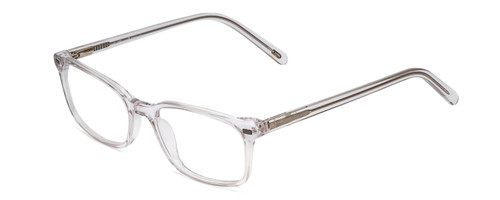 Profile View of Ernest Hemingway H4852 Designer Reading Eye Glasses with Custom Cut Powered Lenses in Clear Crystal Silver Glitter Unisex Rectangle Full Rim Acetate 51 mm