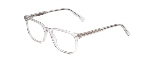 Profile View of Ernest Hemingway H4854 Designer Reading Eye Glasses with Custom Cut Powered Lenses in Clear Crystal Patterned Silver Unisex Cateye Full Rim Acetate 51 mm