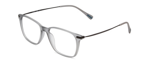 Profile View of Ernest Hemingway H4846 Designer Reading Eye Glasses with Custom Cut Powered Lenses in Matte Grey Crystal Black Metal Unisex Cateye Full Rim Acetate 53 mm