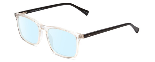 Profile View of Ernest Hemingway H4833 Designer Blue Light Blocking Eyeglasses in Clear Crystal/Gloss Black Unisex Cateye Full Rim Acetate 52 mm