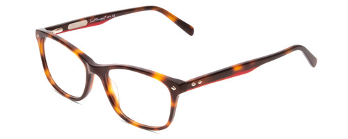 Profile View of Ernest Hemingway H4815 Designer Bi-Focal Prescription Rx Eyeglasses in Amber Brown Tortoise Havana Ladies Cateye Full Rim Acetate 52 mm