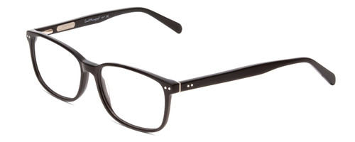 Profile View of Ernest Hemingway H4817 Unisex Oval Acetate Designer Eyeglasses Gloss Black 55 mm