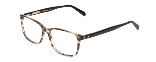 Profile View of Ernest Hemingway H4817 Designer Progressive Lens Blue Light Blocking Eyeglasses in Grey Black Marble Crystal Unisex Oval Full Rim Acetate 55 mm