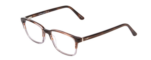 Profile View of Ernest Hemingway H4811 Designer Reading Eye Glasses with Custom Cut Powered Lenses in Brown Tortoise Havana/Grey Crystal Layered Unisex Cateye Full Rim Acetate 53 mm