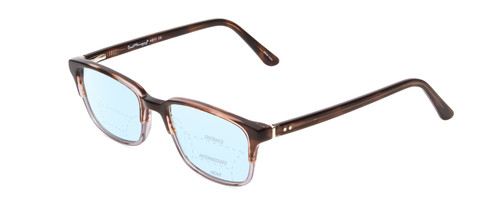 Profile View of Ernest Hemingway H4811 Designer Progressive Lens Blue Light Blocking Eyeglasses in Brown Tortoise Havana/Grey Crystal Layered Unisex Cateye Full Rim Acetate 53 mm