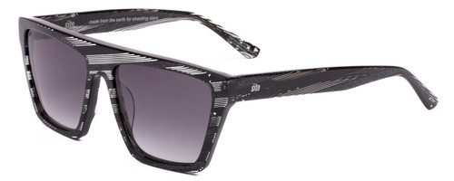 Profile View of SITO SHADES BENDER Women's Sunglasses in Matrix Black White/Shadow Gradient 54mm