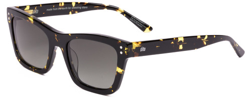 Profile View of SITO SHADES BREAK OF DAWN Sunglasses Yellow Black Tortoise/Horizon Gradient 54mm