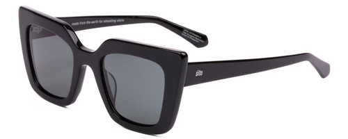Profile View of SITO SHADES CULT VISION Women's Cat Eye Designer Sunglasses Black/Iron Gray 51mm