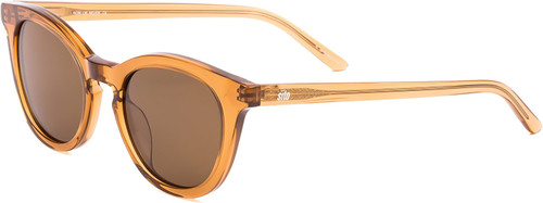 Profile View of SITO SHADES NOW OR NEVER Women's Sunglasses in Tobacco Orange Crystal/Brown 50mm
