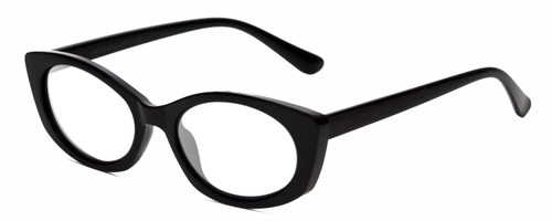 Profile View of Kendall+Kylie KK5140CE KAIA Designer Bi-Focal Prescription Rx Eyeglasses in Shiny Black Ladies Oval Full Rim Acetate 51 mm