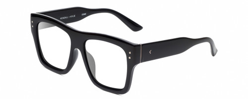Profile View of Kendall+Kylie KK5147CE ESME Designer Reading Eye Glasses in Gloss Black Ladies Square Full Rim Acetate 53 mm