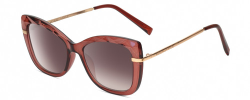 Profile View of Kendall+Kylie KK5156CE FRANNIE Cat Eye Sunglasses in Crystal Rose Gold/Pink 52mm