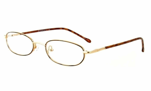 Calabria FlexPlus 87 Gold Brown Eyeglasses :: Rx Single Vision