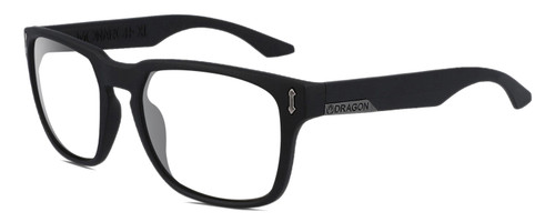 Profile View of Dragon Alliance DR MONARCH XL LL MI Designer Single Vision Prescription Rx Eyeglasses in Matte Black Unisex Square Full Rim Acetate 58 mm